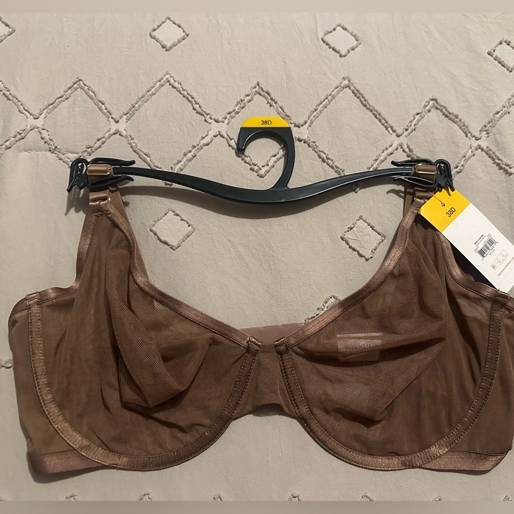 Sheer Brown Underwire Bra